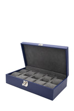 Carica l'immagine nel visualizzatore di Gallery, SCATOLA PORTA OROLOGI DA 10 POSTI IN VERA PELLE MARTELLATA