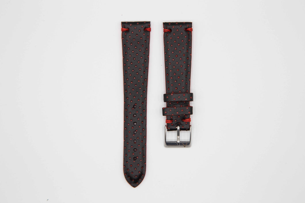 Perforated leather strap